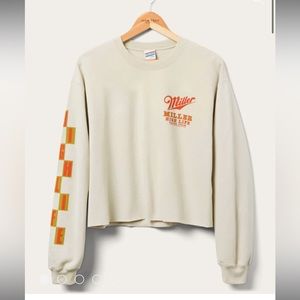 WOMEN'S MILLER HIGH LIFE RACING CROPPED FLEA MARKET FLEECE